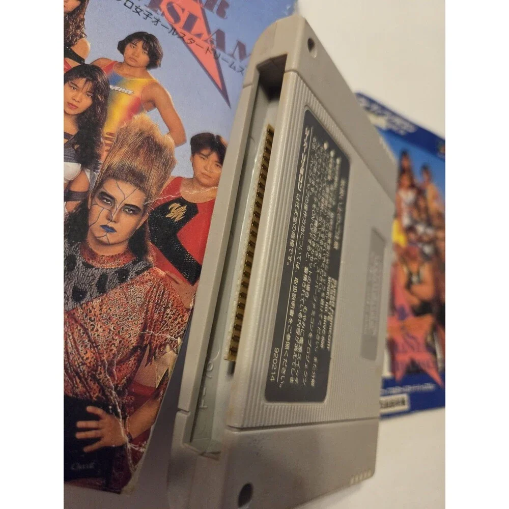 Superfamicon Game Allstar Dreamslam Box Manual Japanese Snes Wrestling 1994
